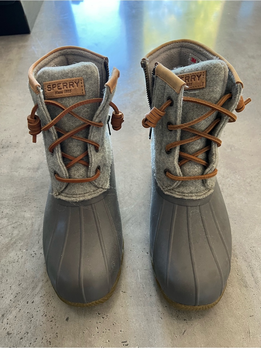 Sperry Saltwater Duck Boots - Grey Wool